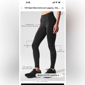 ALO Yoga Black High-Waist Airbrush Legging